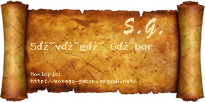 Sóvágó Gábor névjegykártya